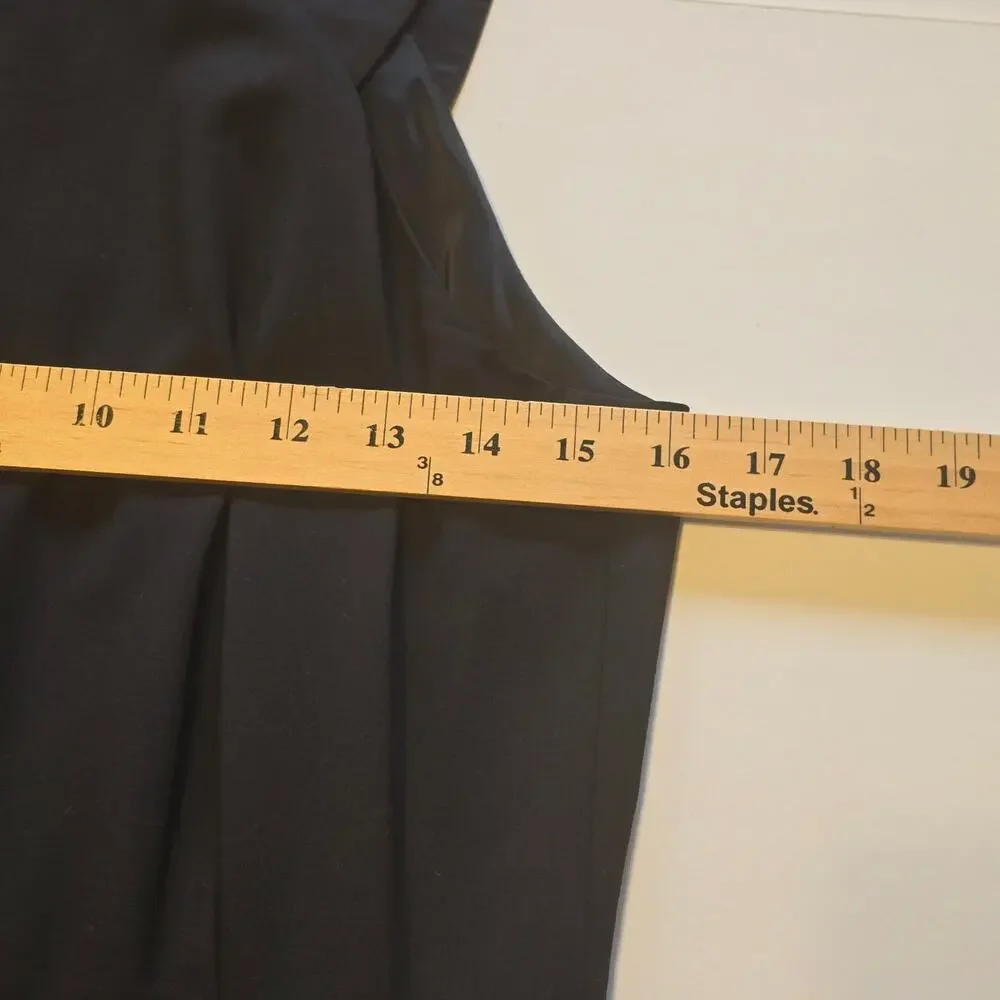 J Crew Sheath Dress Womens Size 6 Black Sleeveless Wool Blend Pockets Classic - Picture 10 of 14